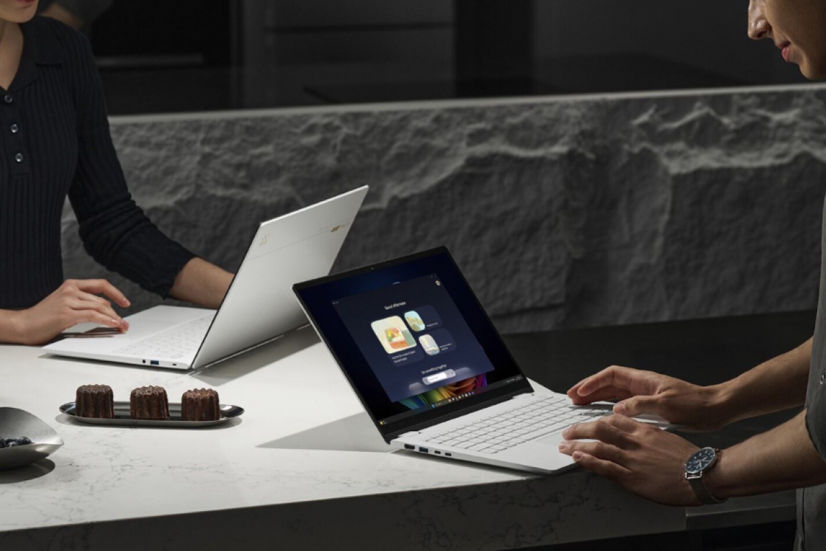 L'Acer Swift Edge 14 AI est le premier ordinateur portable au monde avec un revêtement Gorilla Mate Pro pour éviter la brillance sur son panneau tactile OLED