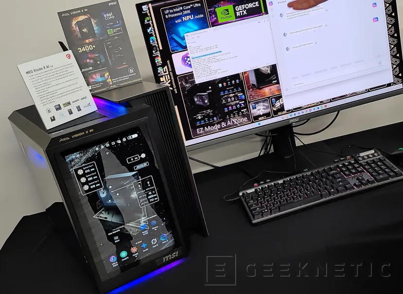 Geeknetic MSI présente la deuxième génération du Meg Vision X IA, maintenant avec des graphiques RTX 50. 2