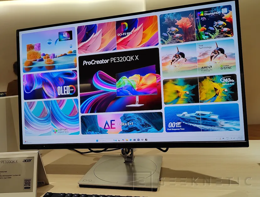 Geeknétique Le procréator ACER PE320QK X est positionné comme le fer de lance dans les moniteurs Acer QD-OSE pour les créateurs. 2