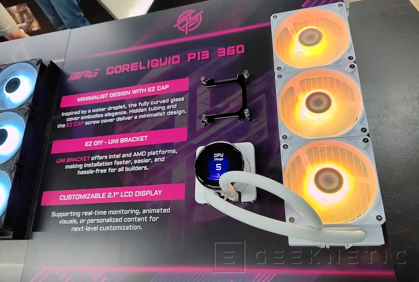 Geeknetic MSI lance deux nouveaux systèmes de refroidissement AIO avec Screen, le MSI MEG Coreliquid E13 360 et le MSI MAG Coreliquid P13 360 2