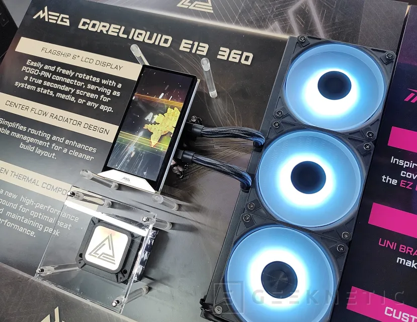 Geeknetic MSI lance deux nouveaux systèmes de refroidissement AIO avec Screen, le MSI MEG Coreliquid E13 360 et le MSI MAG Coreliquid P13 360 5