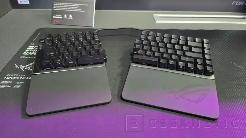 Geeknetic Asus présente le clavier Rog Falcata qui vous permet de diviser en deux et a personnalisé 3 commutateurs 3