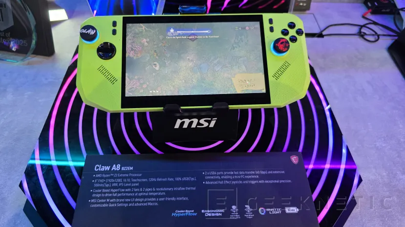 Geeknetic MSI a présenté sa console Claw A8 avec un processeur AMD Ryzen Z2 3