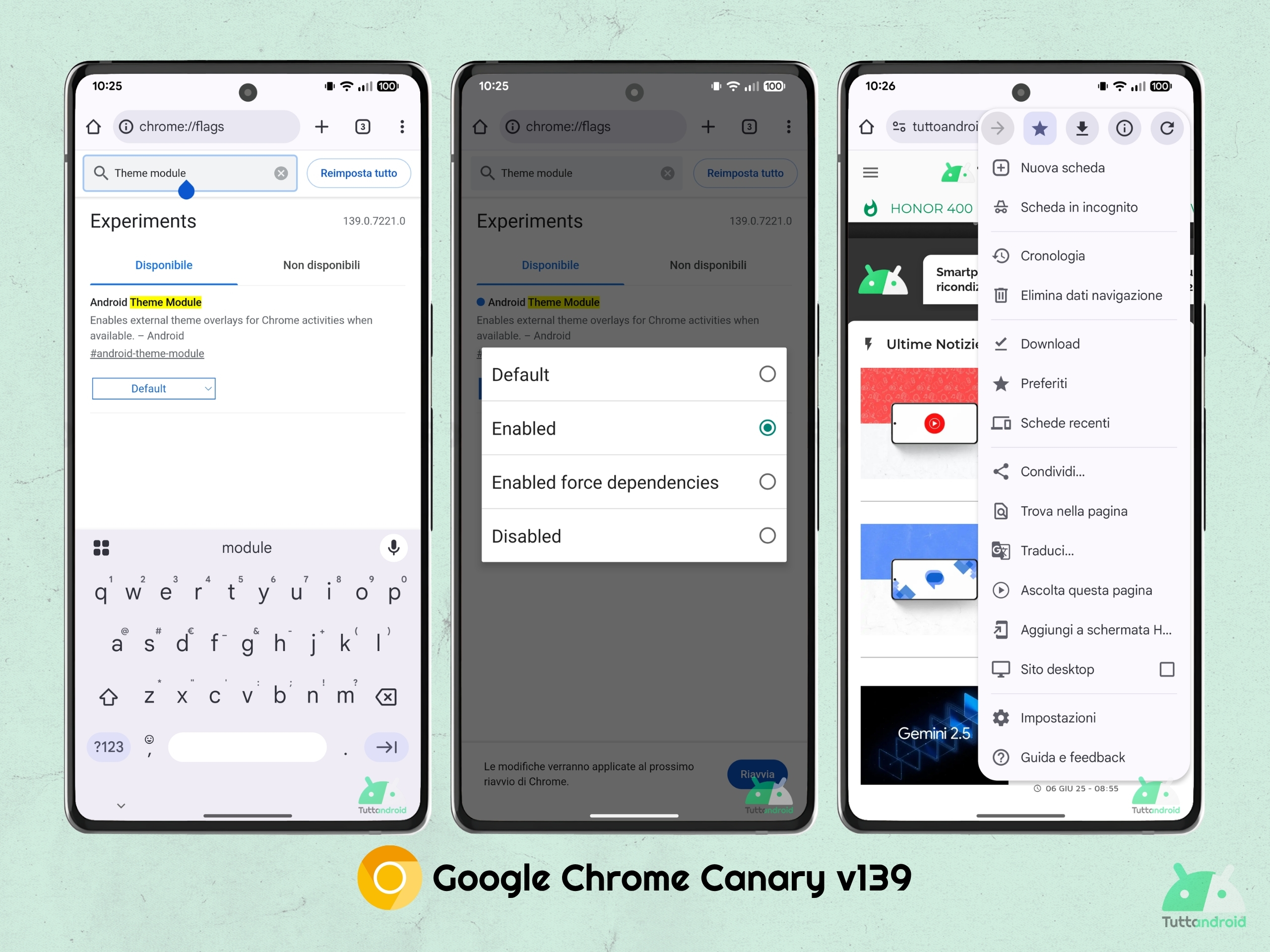 Google Chrome Canary V139 - Materifical de débordement 3 Expressif