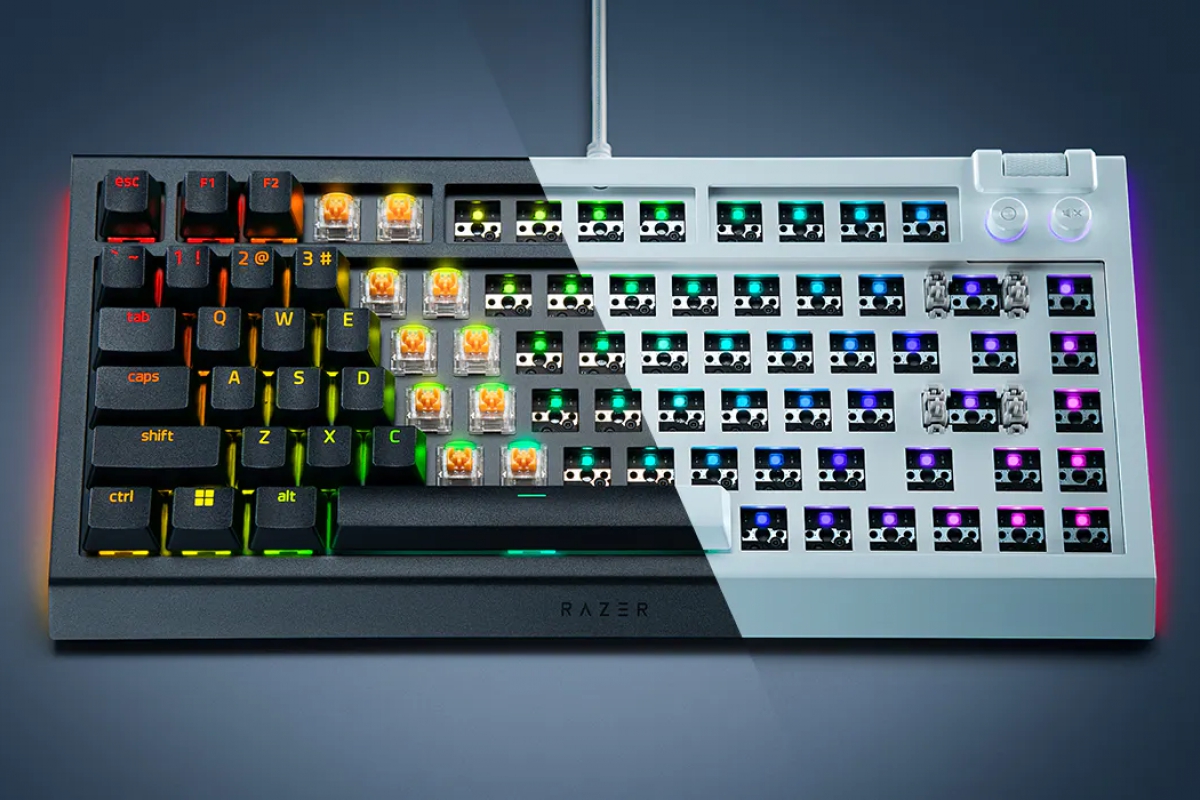 Razer présente son Blackwidow V4 75% Barebones, un châssis pour construire votre propre clavier
