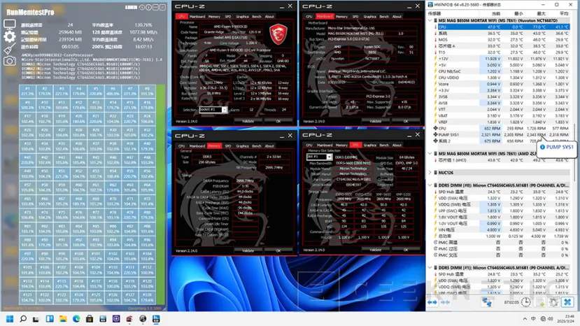 Geeknetic MSI annonce la compatibilité avec ses plaques AM5 avec 256 Go de mémoire DDR5 fonctionnant jusqu'à 6 400 Mt / s 3