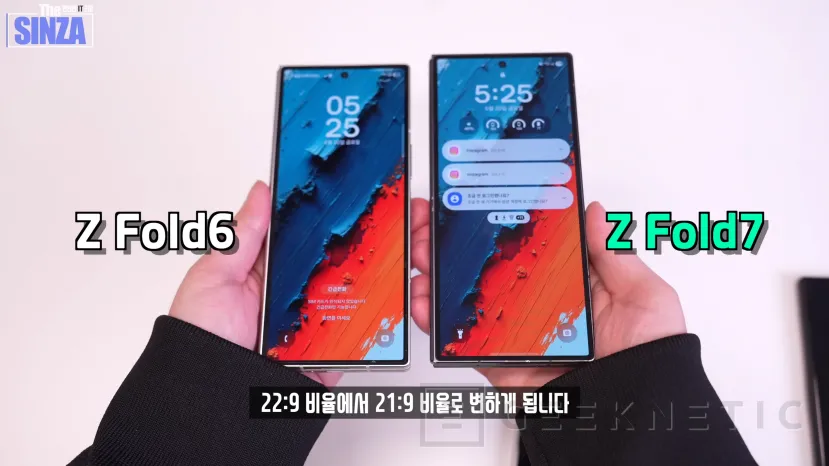 Geeknetic a été vu sur vidéo un modèle du Samsung Galaxy Z Fold 7 avec une petite épaisseur 3