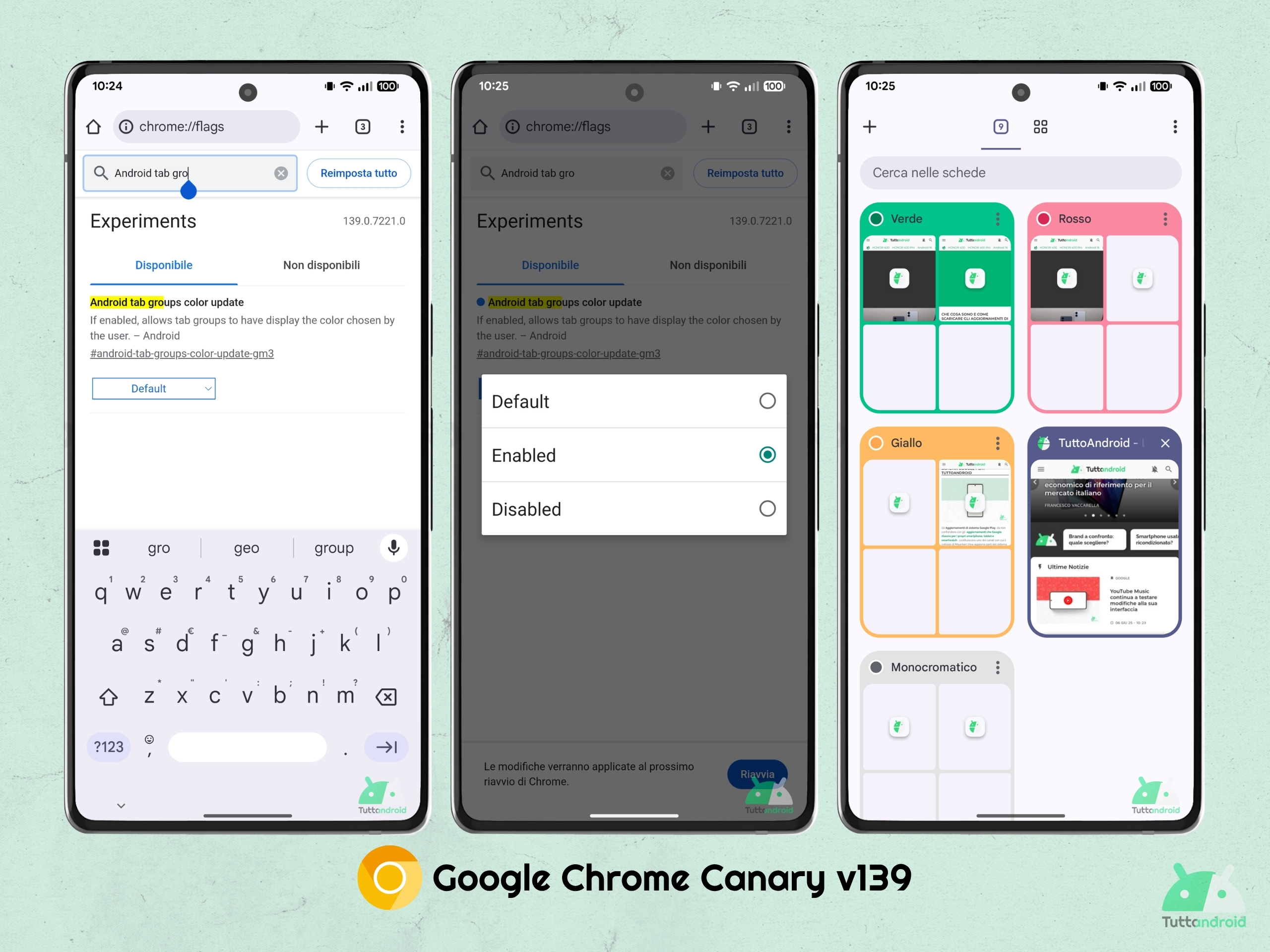 Google Chrome Canary V139 - Couleurs Cartes expressives du groupe de matériaux 3