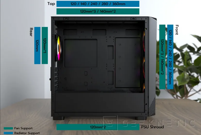 Geeknetic Les nouvelles boîtes Montech X5 incluent 4 ventilateurs avec un contrôleur Argbb pour un prix contenu 4