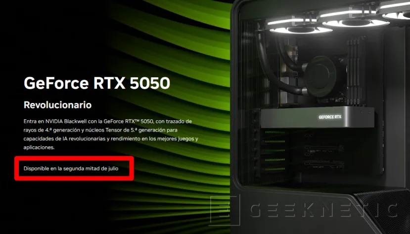 Geeknetic Las MSI Gaming RTX 5050 Shadow 2x OC sera en avance du 1er juillet 2