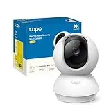 TAPO C210 - Chambre IP Wi -Fi 360 ° 2K Chambre de surveillance (3MP), carte SD d'admission de la vision nocturne jusqu'à 512 Go, détection et surveillance de mouvement, télécommande, compatible avec Alexa