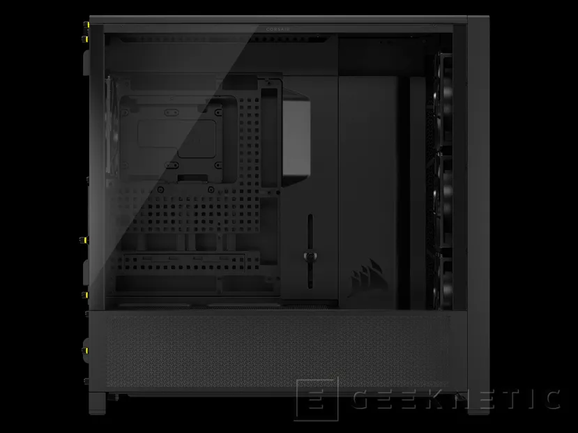 Geeknetic Corsair présente la boîte à cadre 5000d avec plus d'espace intérieur et admet des radiateurs jusqu'à 420 mm 3