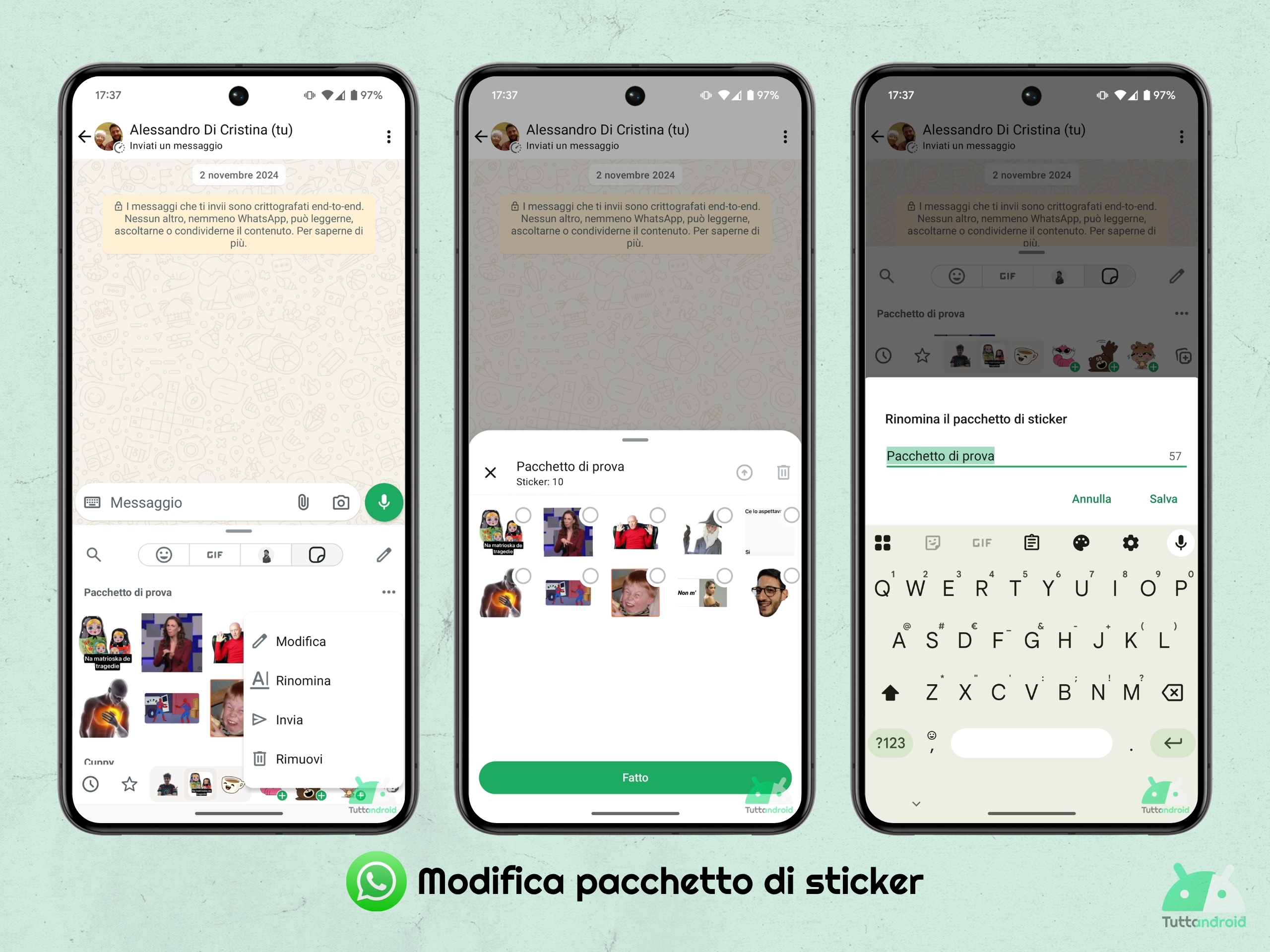 WhatsApp - Edit Sticker Package