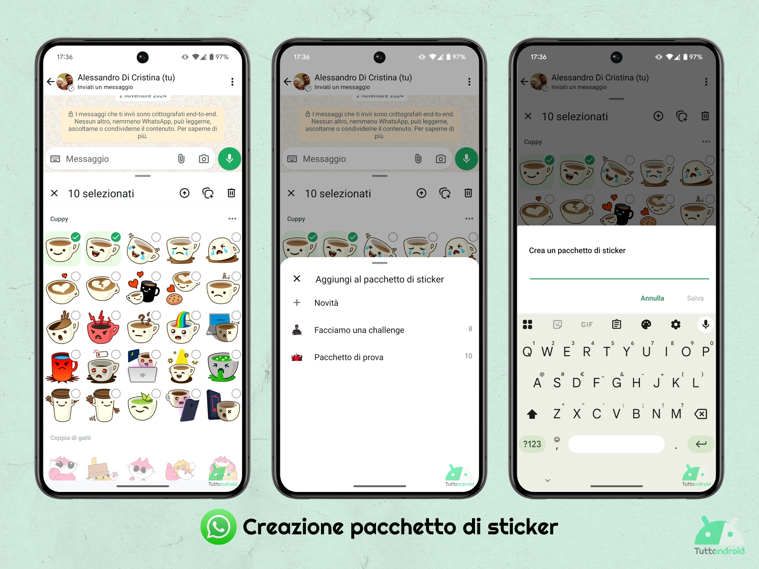 WhatsApp - Création d'un ensemble d'autocollants