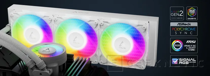 Geeknetic est maintenant disponible le RL AIO Arctic Liquid Frieza III Pro avec A-RGB et en couleur blanche à partir de 89,99 euros 2