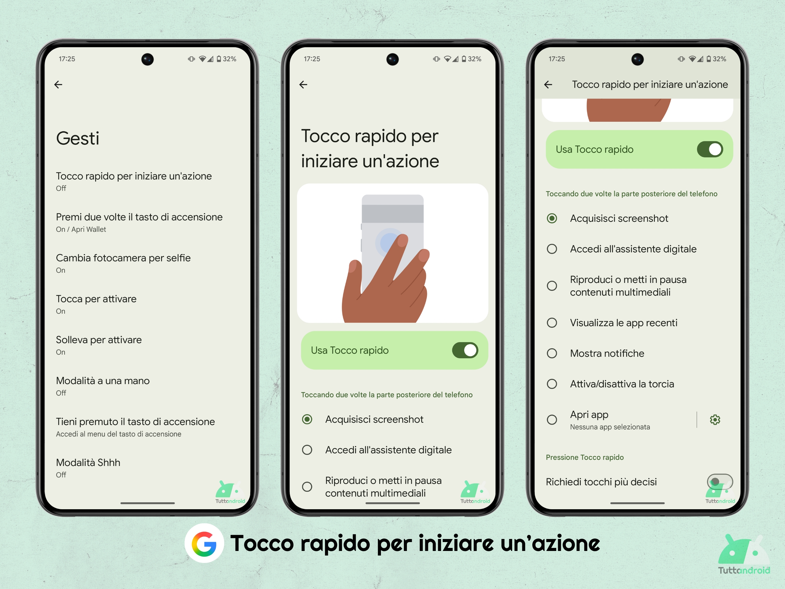 Cinq fonctions utiles de Google Pixel - 02 gestes - Touche rapide