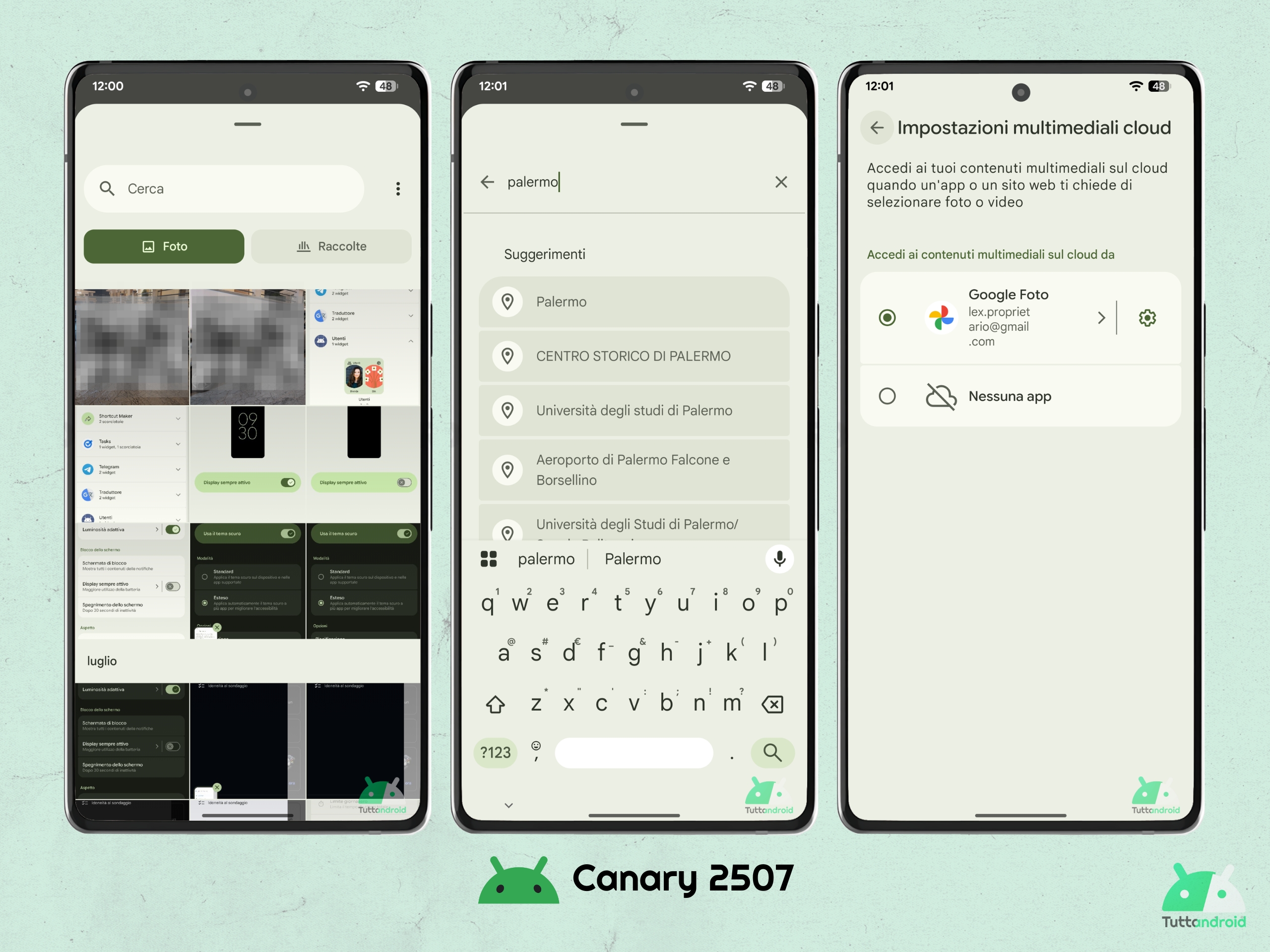 Android Canary 202507 - Selecteur moyen du système - News