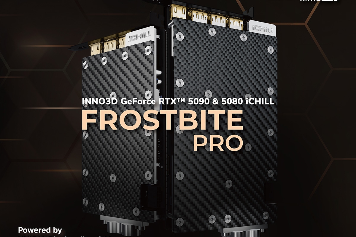 Inno3D présente les cartes Frostbite Pro: RTX 5090 et RTX 5080 avec une conception d'un emplacement et d'un bloc RL personnalisés
