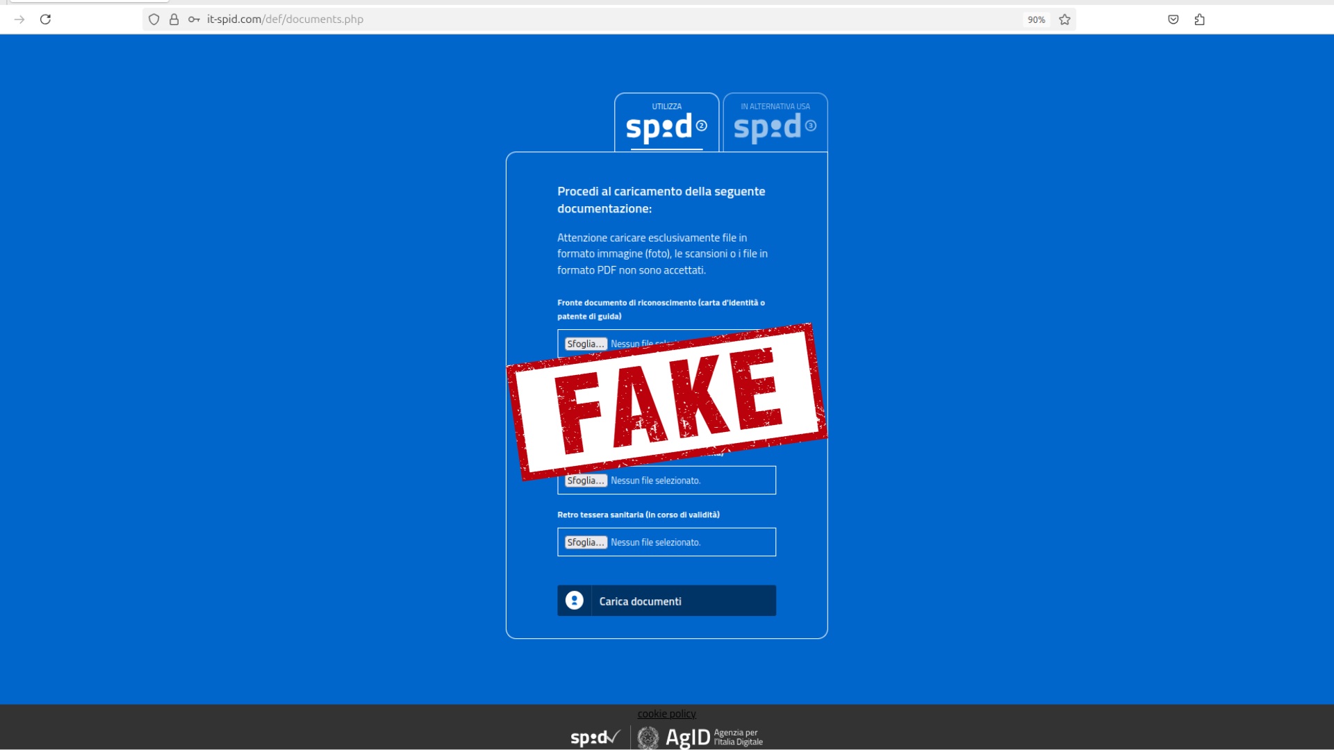 Campagna di phishing SPID AgID - giugno 2025