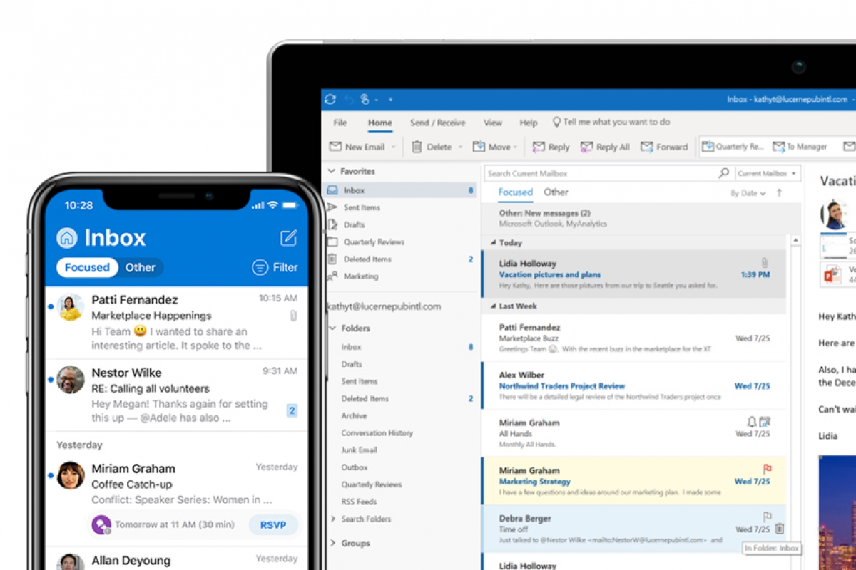 Microsoft Outlook est tombé, de nombreux utilisateurs ne peuvent pas accéder à leur e-mail à partir de ce matin