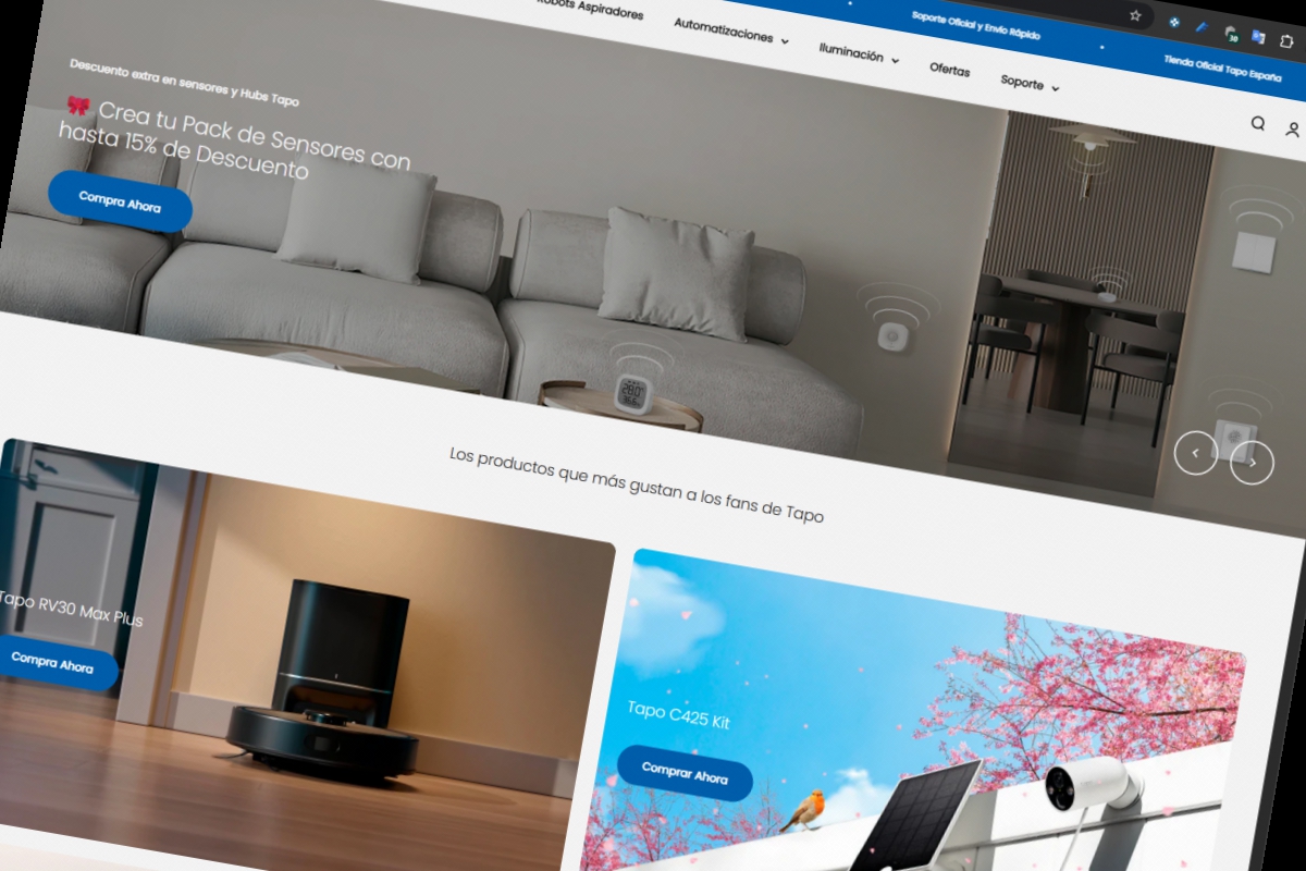 Tapo est en train de présenter la boutique en ligne avec des offres exclusives, des promotions et une livraison gratuite à partir de 20 euros