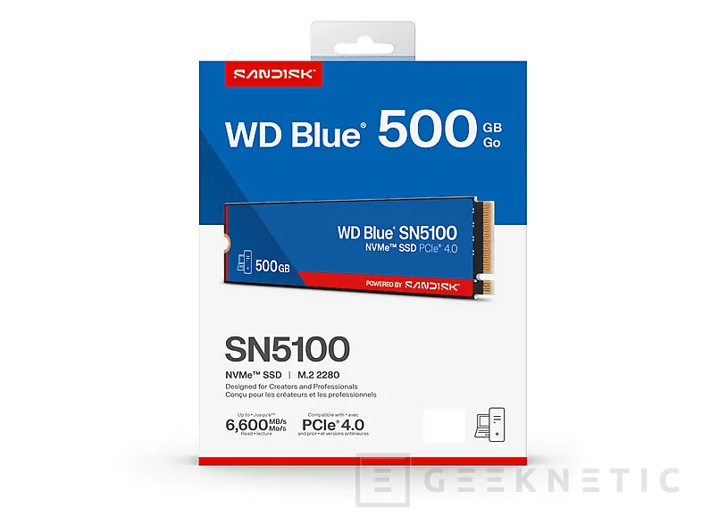 Geeknetic WD Blue SN5100 atteint 6,6 Go / s même en 500 Go et adopte la marque Sandisk dans le nouveau pari numérique occidental pour le SSD NVME 2