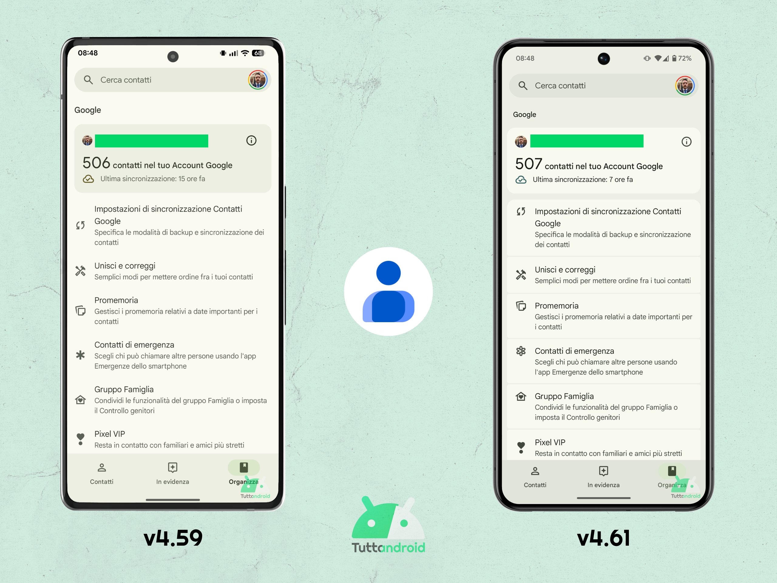 Google Contacts V4.61 - Material 3 Expressif - 03 Organiser