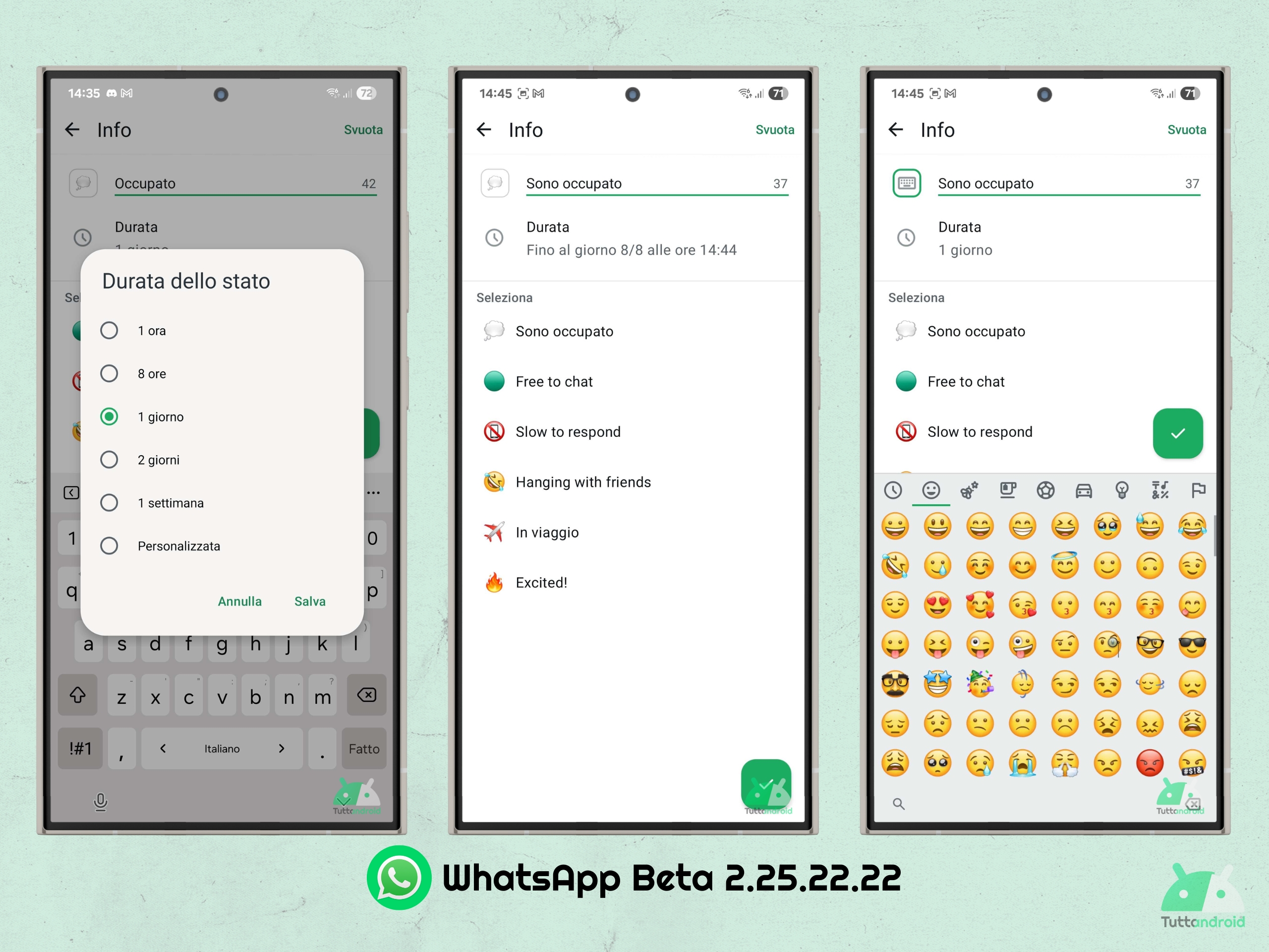 WhatsApp Beta 2.25.22.22 - Messages d'état temporaires