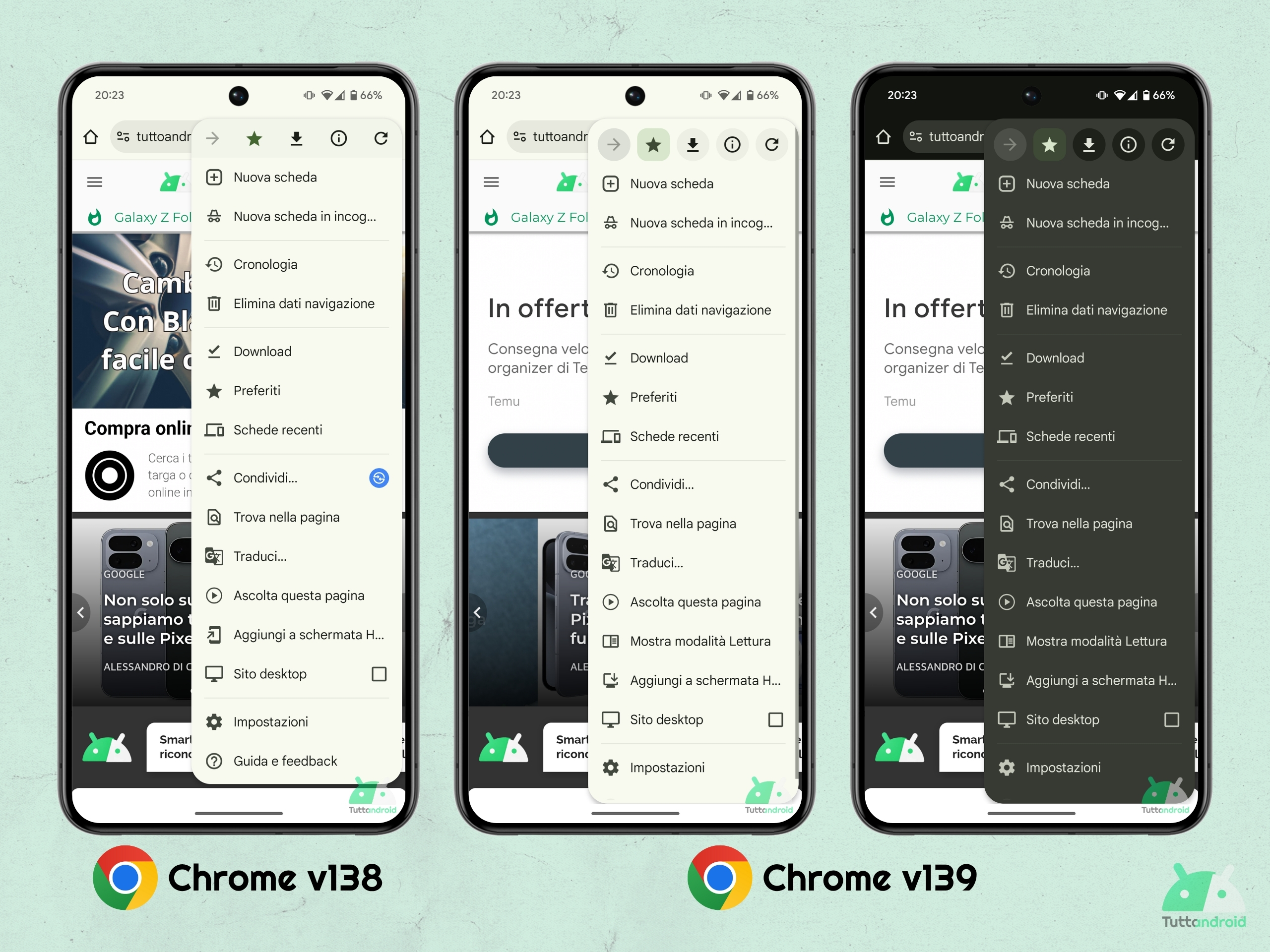 Google Chrome V139 - Boutons M3E de superposition