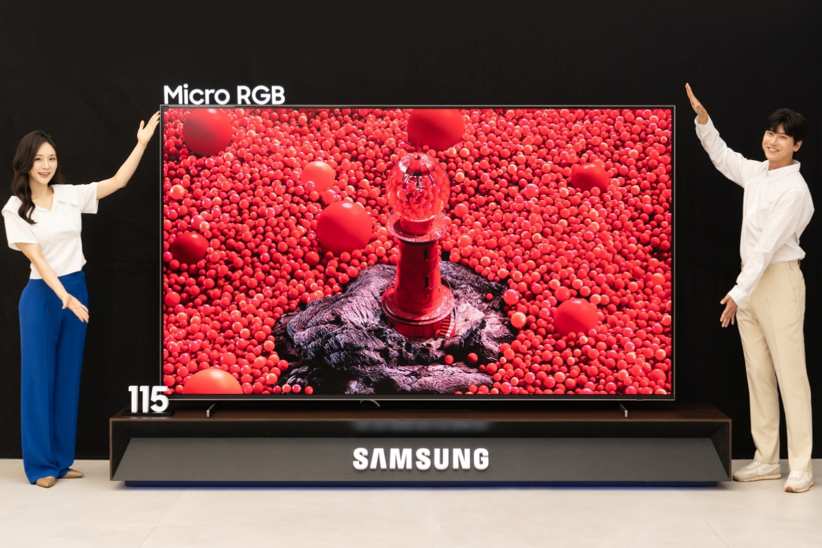 Samsung a présenté sa technologie Micro RVB, construite sur un nouveau téléviseur à 115