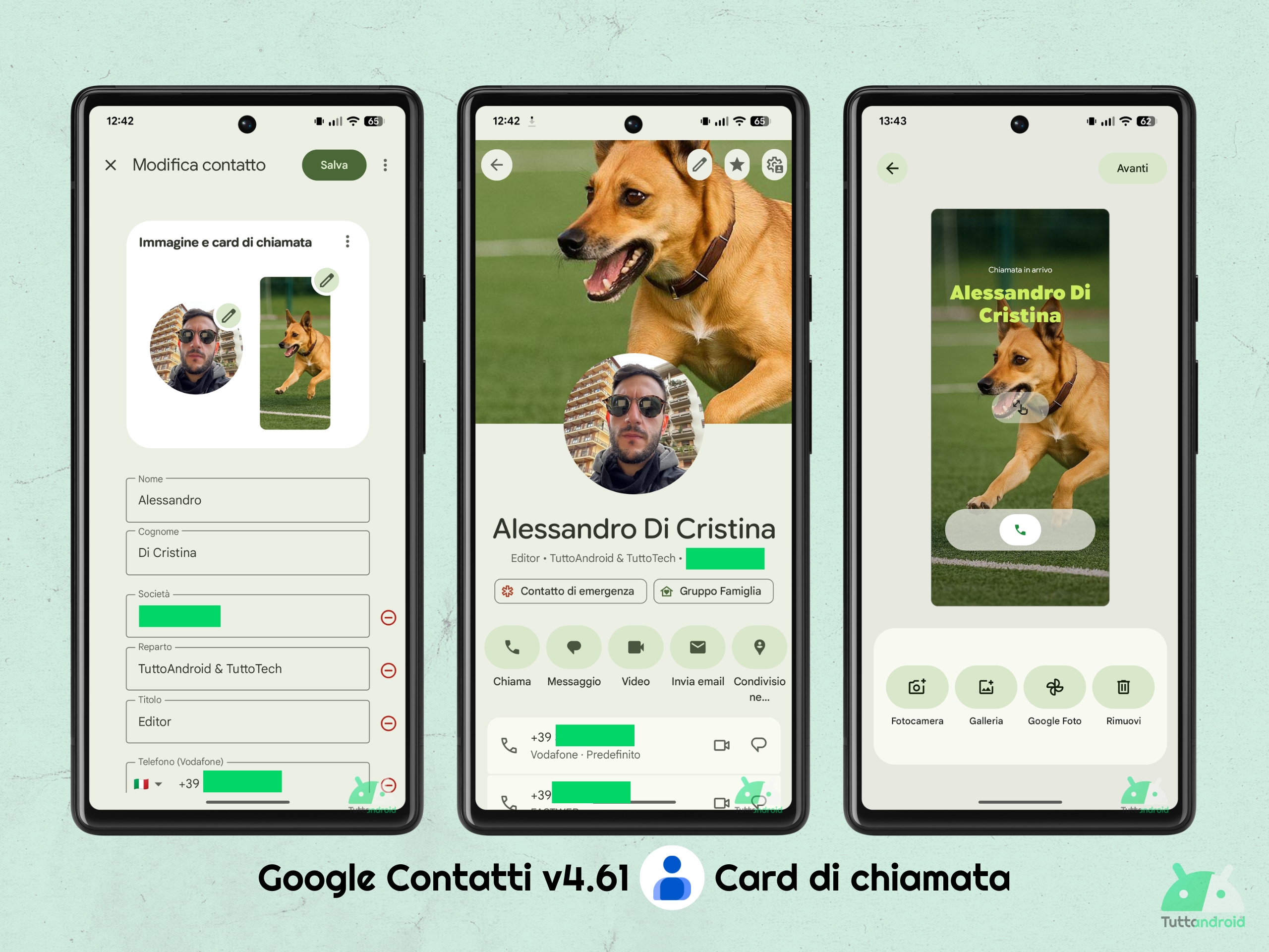 Google Contacts V4.61 - Carte d'appel