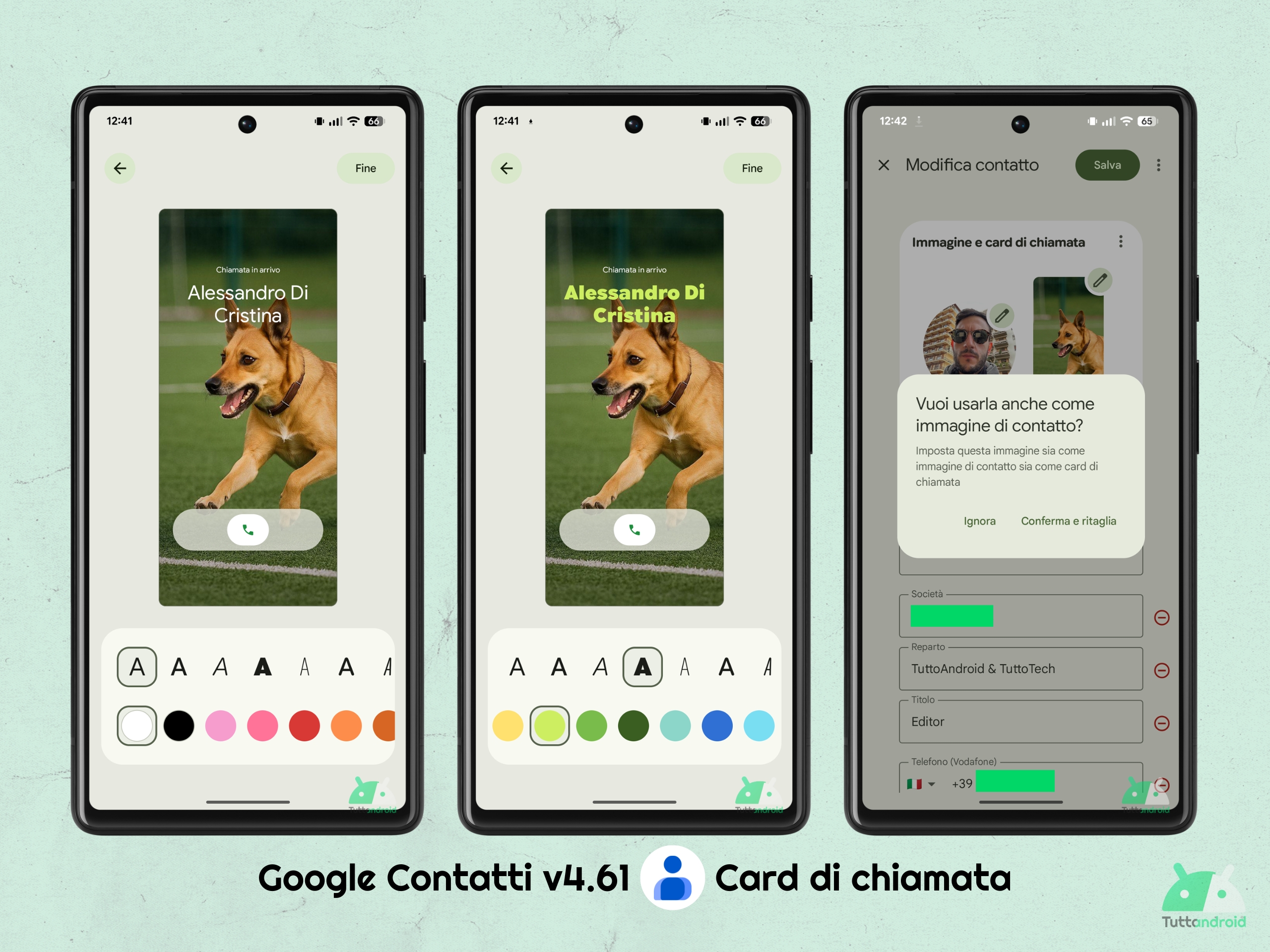 Google Contacts V4.61 - Carte d'appel
