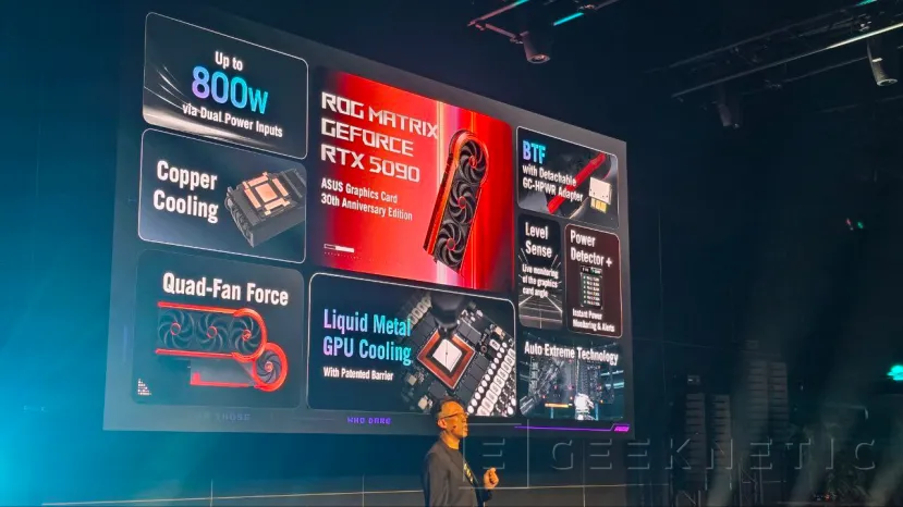 Geeknetic Asus présente la matrice ROG GEFORCE RTX 5090 de l'édition limitée pour commémorer son 30e anniversaire 6