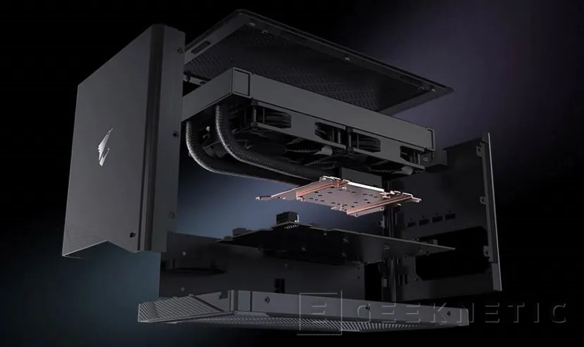 Gigabyte GPU externe GPU Geeknétique qui comprend un Nvidia RTX 5090 et une grande connectivité 3