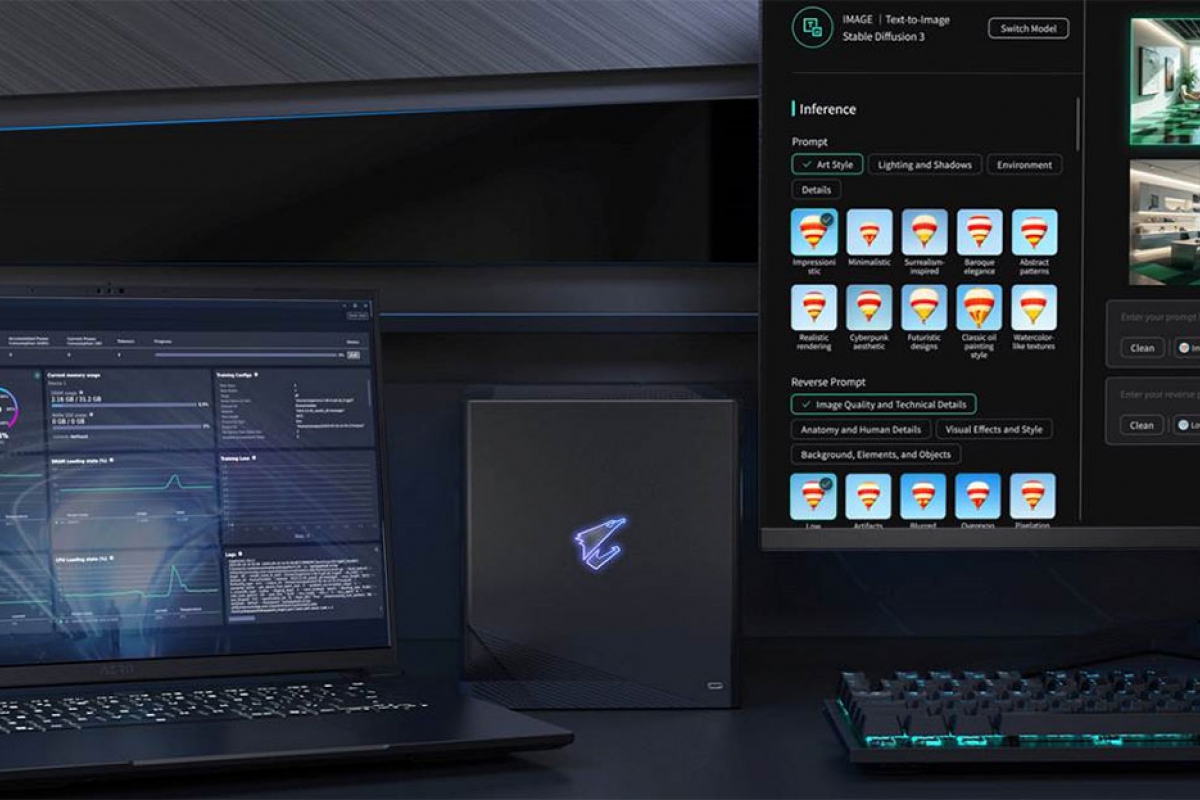 Nouveau GPU de Gigabyte externe qui comprend un NVIDIA RTX 5090 et une grande connectivité
