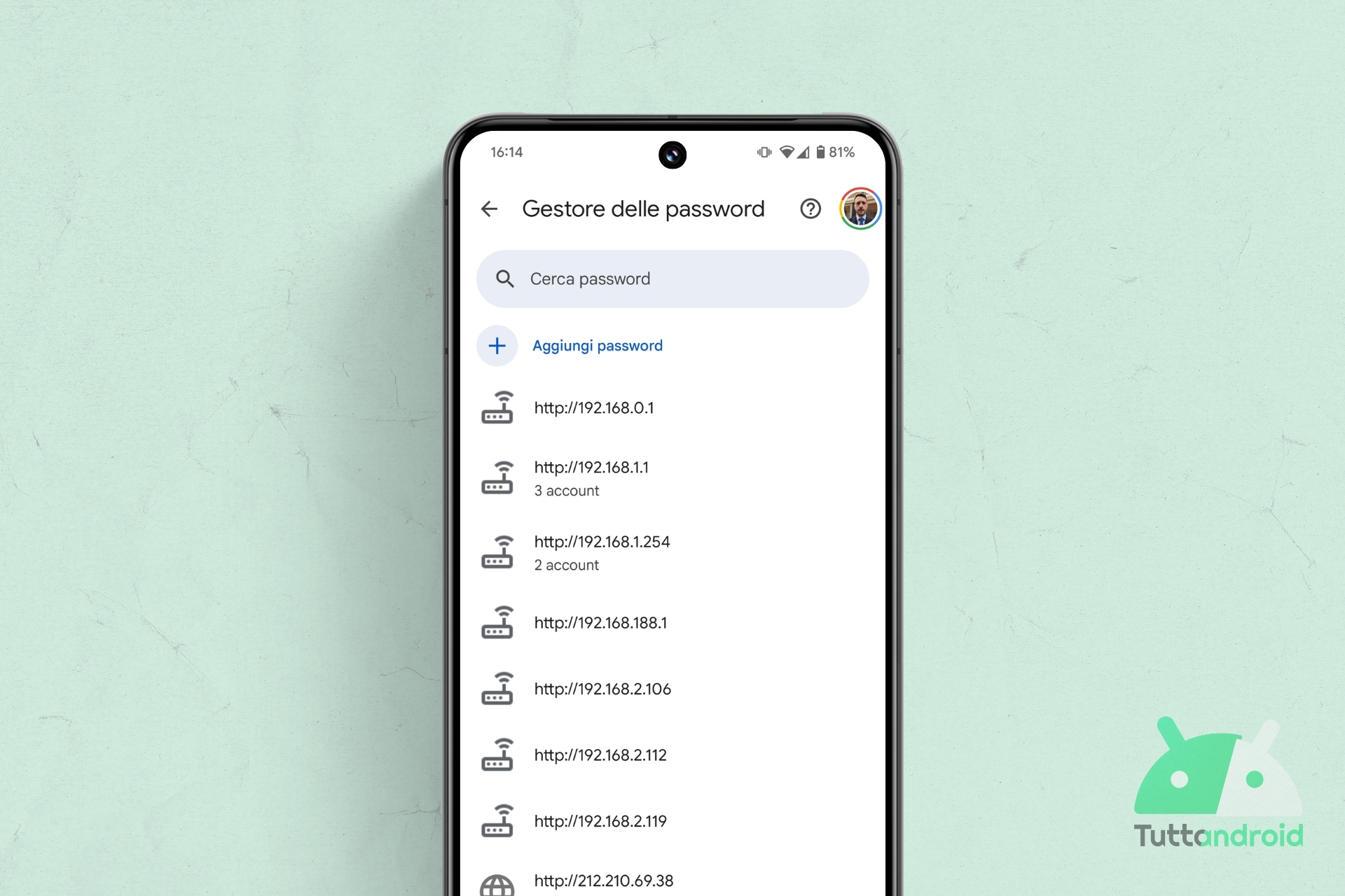 Gestore delle password di Google
