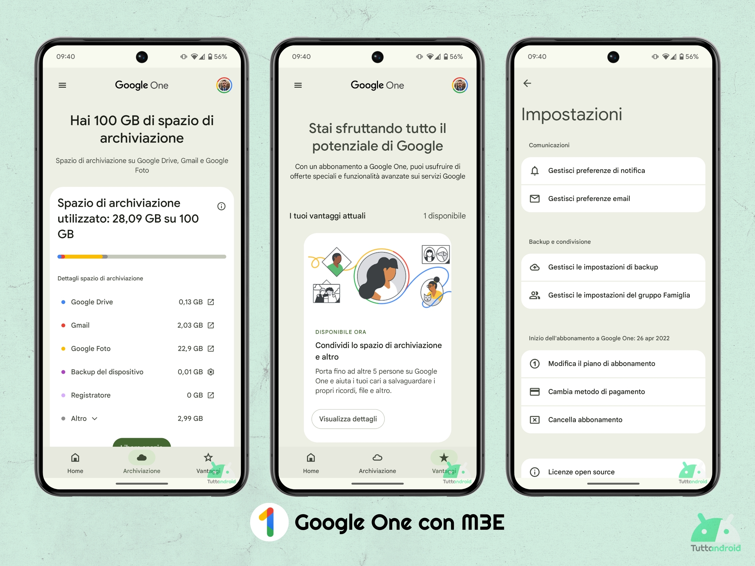 Google One - New UI M3E