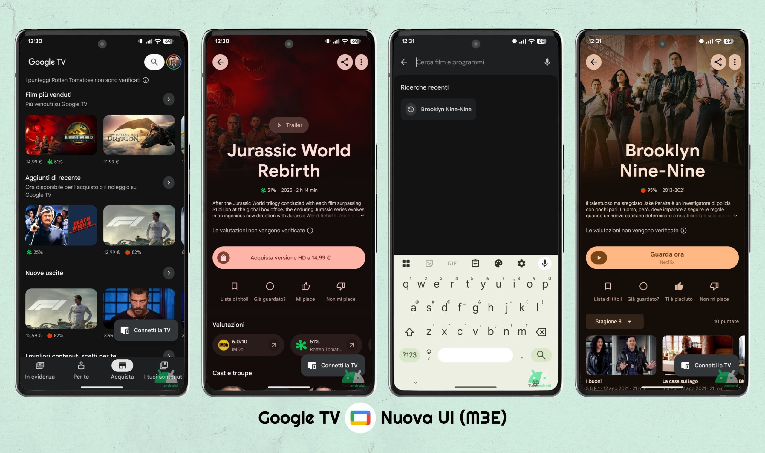 Google TV V4.39.3507 - Présentation de l'interface utilisateur