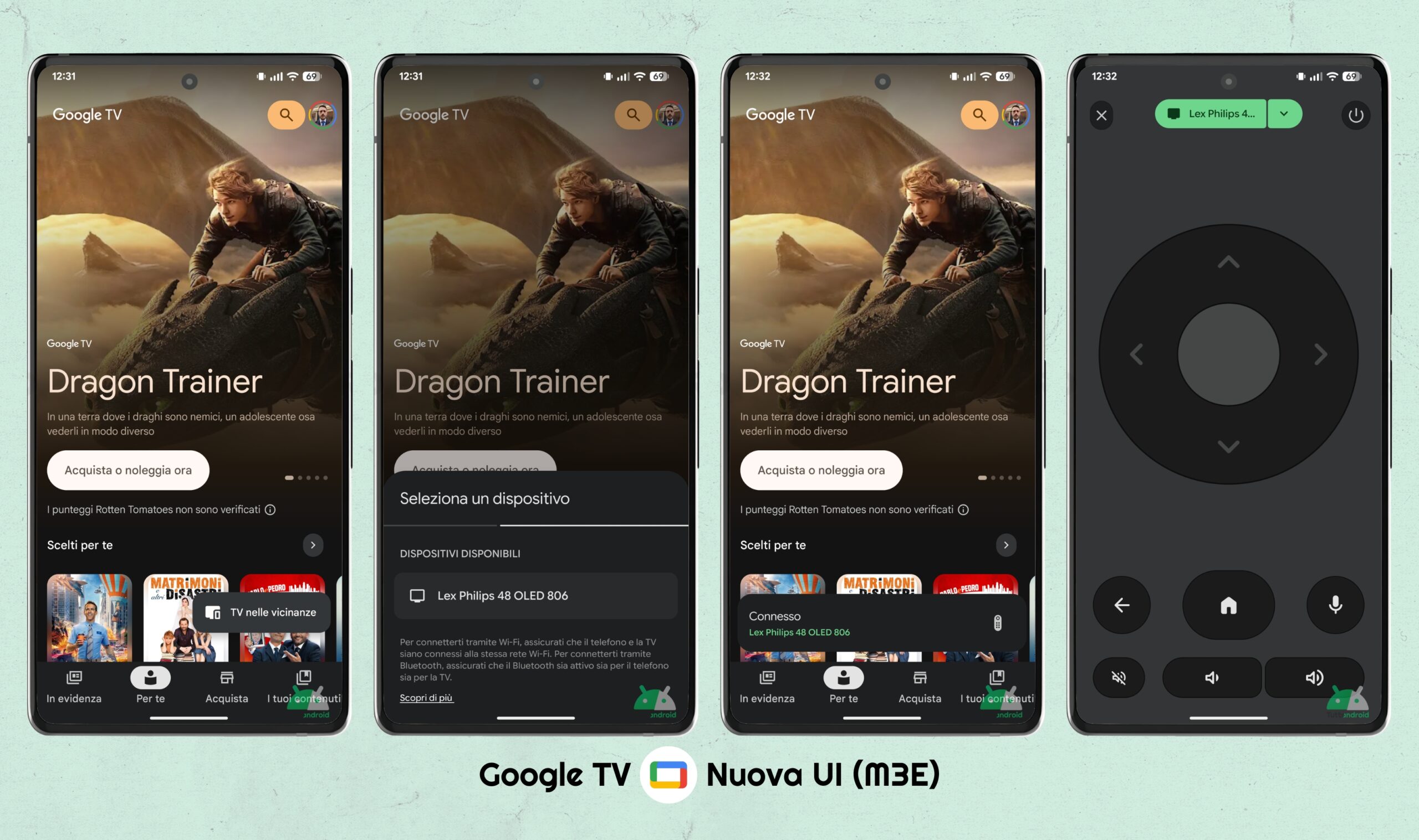 Google TV V4.39.3507 - Présentation de l'interface utilisateur
