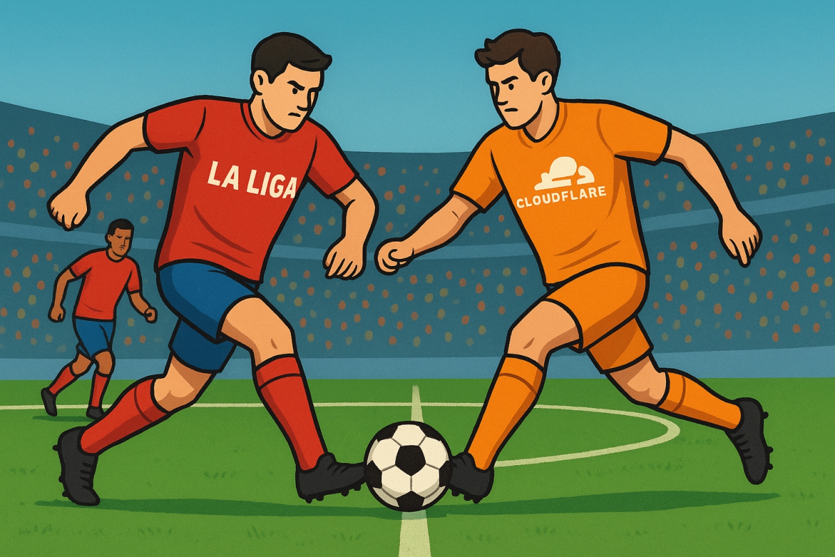Laliga menace les clients de CloudFlare avec un Web légitime pour "laisser votre IP partager" avec d'autres