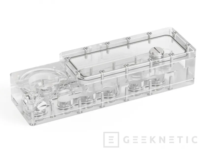 Geeknetic Alphacool Core Distro Plate 240 XS D5 / DDC Combinez en acrylique transparent, des connecteurs G1 / 4 intégrés et des pompes D5 ou DDC support 2