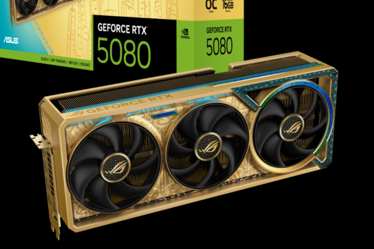 ASUS déjà disponible l'Astral ROG RTX 5080 Dhahab Core OC: uniquement pour le Moyen-Orient et un prix de 1899 $