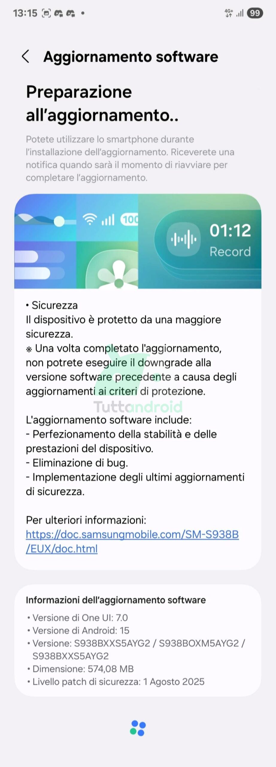 Samsung Galaxy S25 Ultra Security Patch Update août 2025