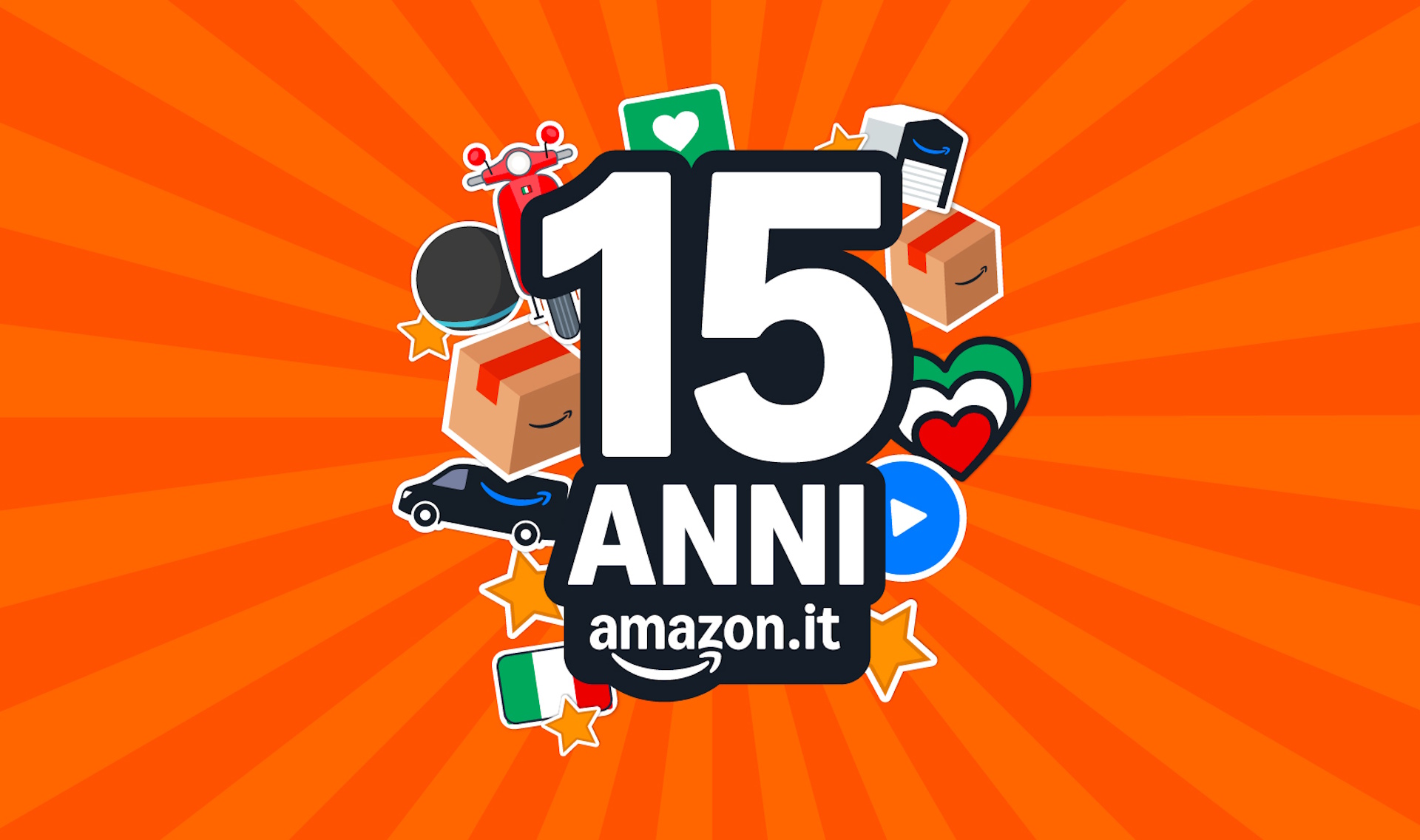 Amazon celebra i suoi 15 anni in Italia