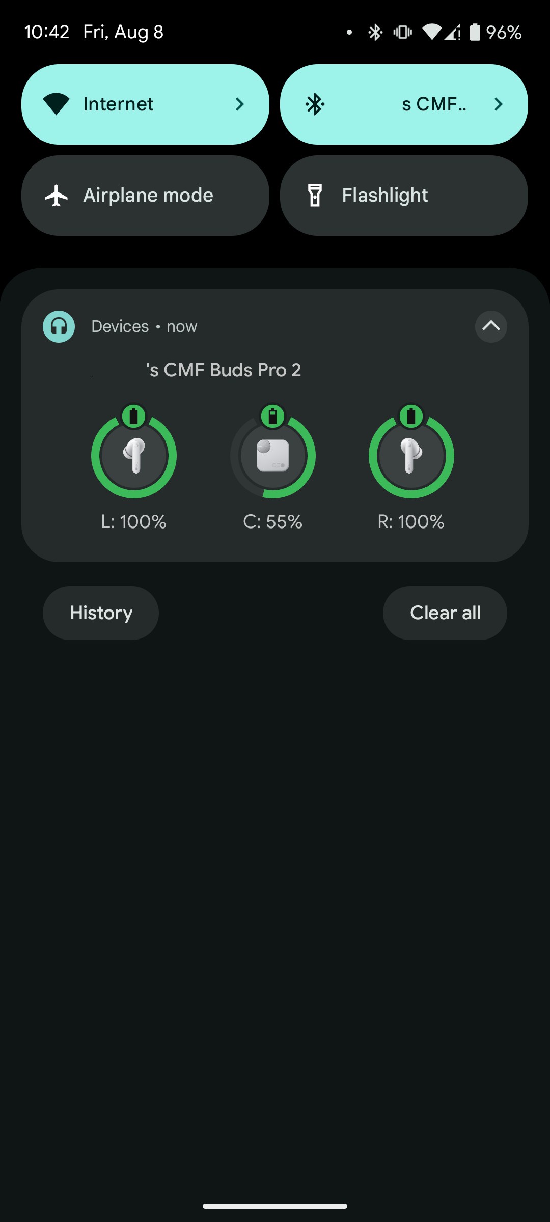 Accessoires de niveau de batterie de notification Android