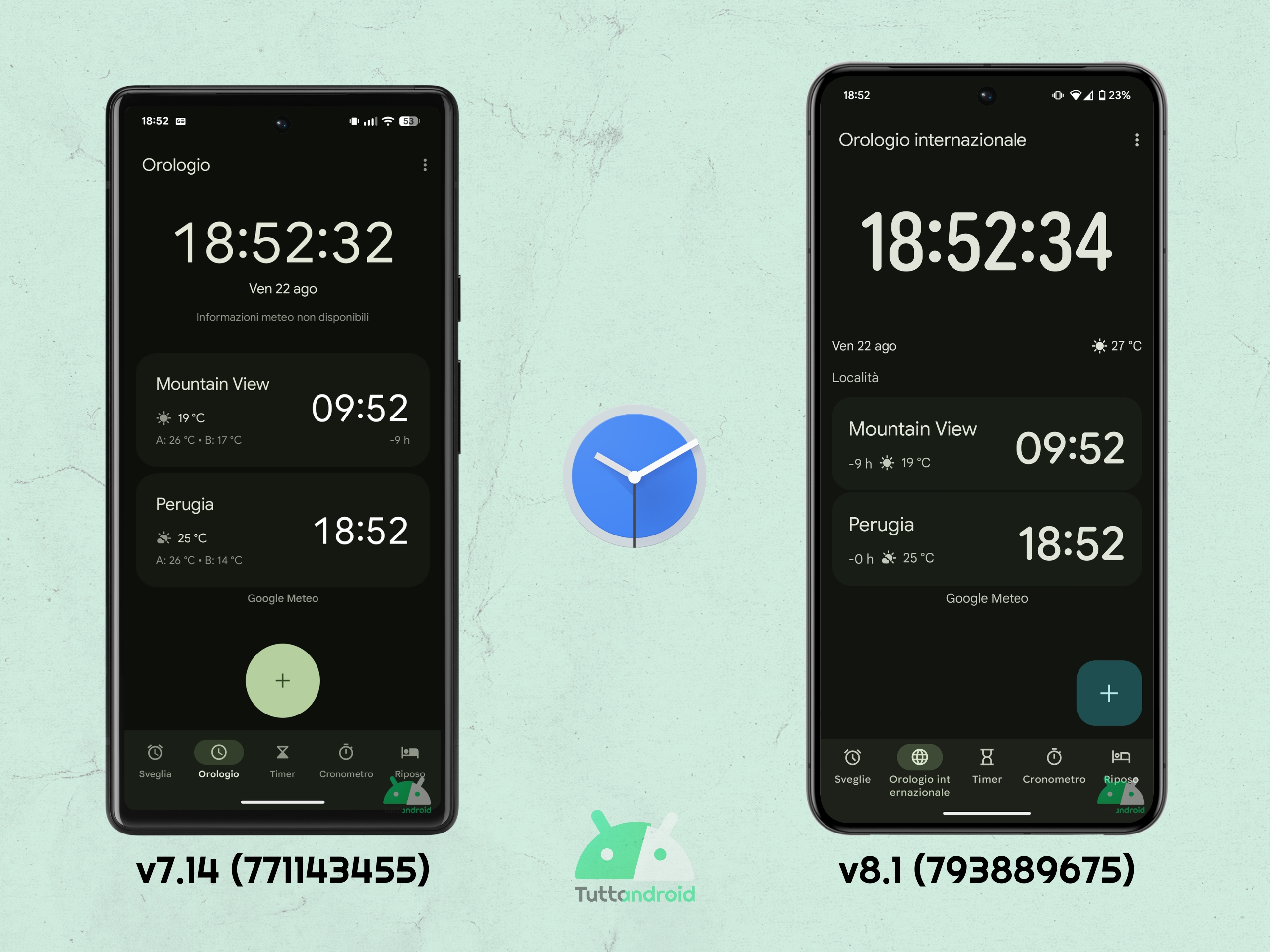 Google V8.1 Watch - New UI M3E - Carte "Watch International"