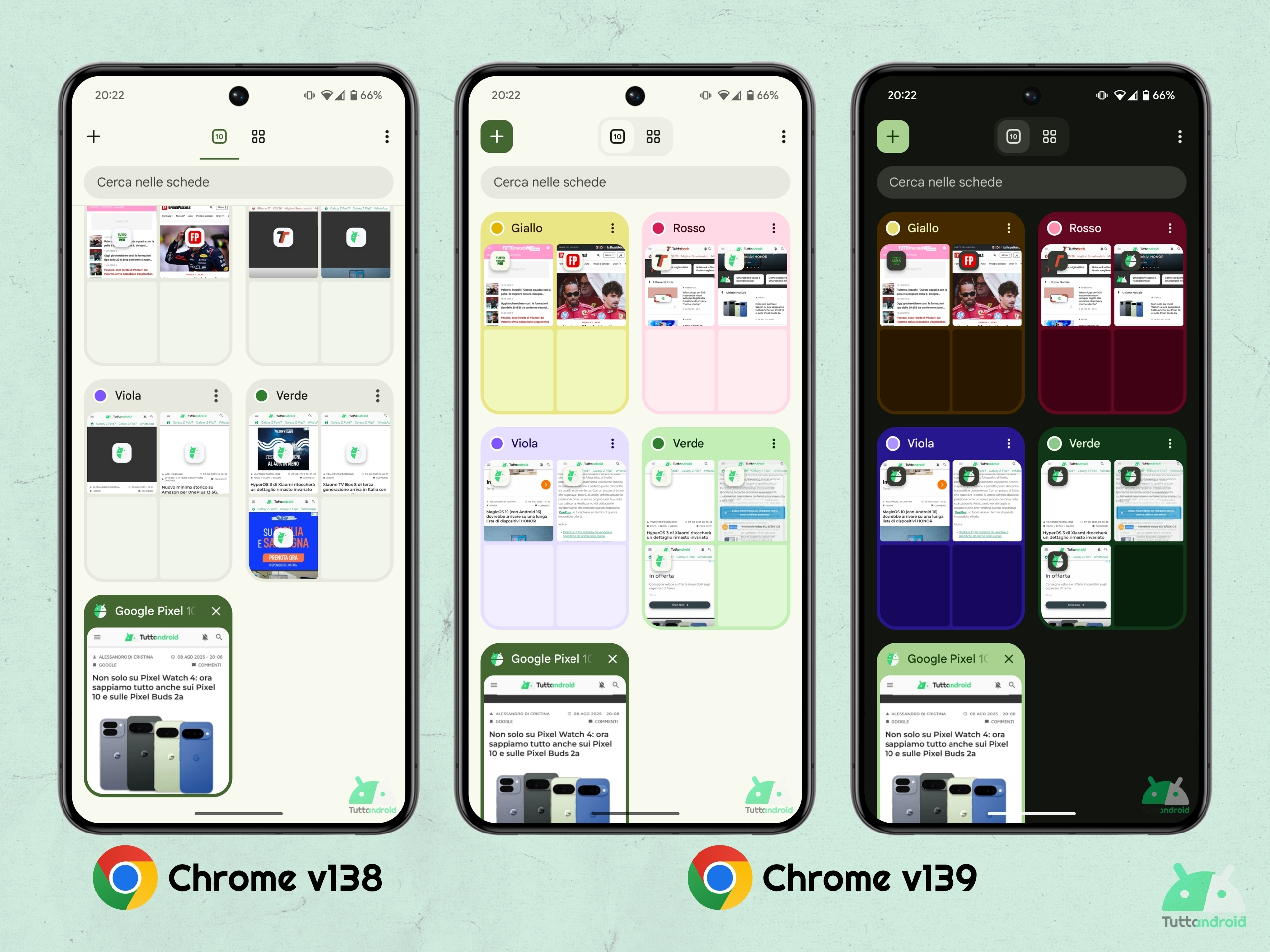 Google Chrome V139 - Groupes de cartes M3E
