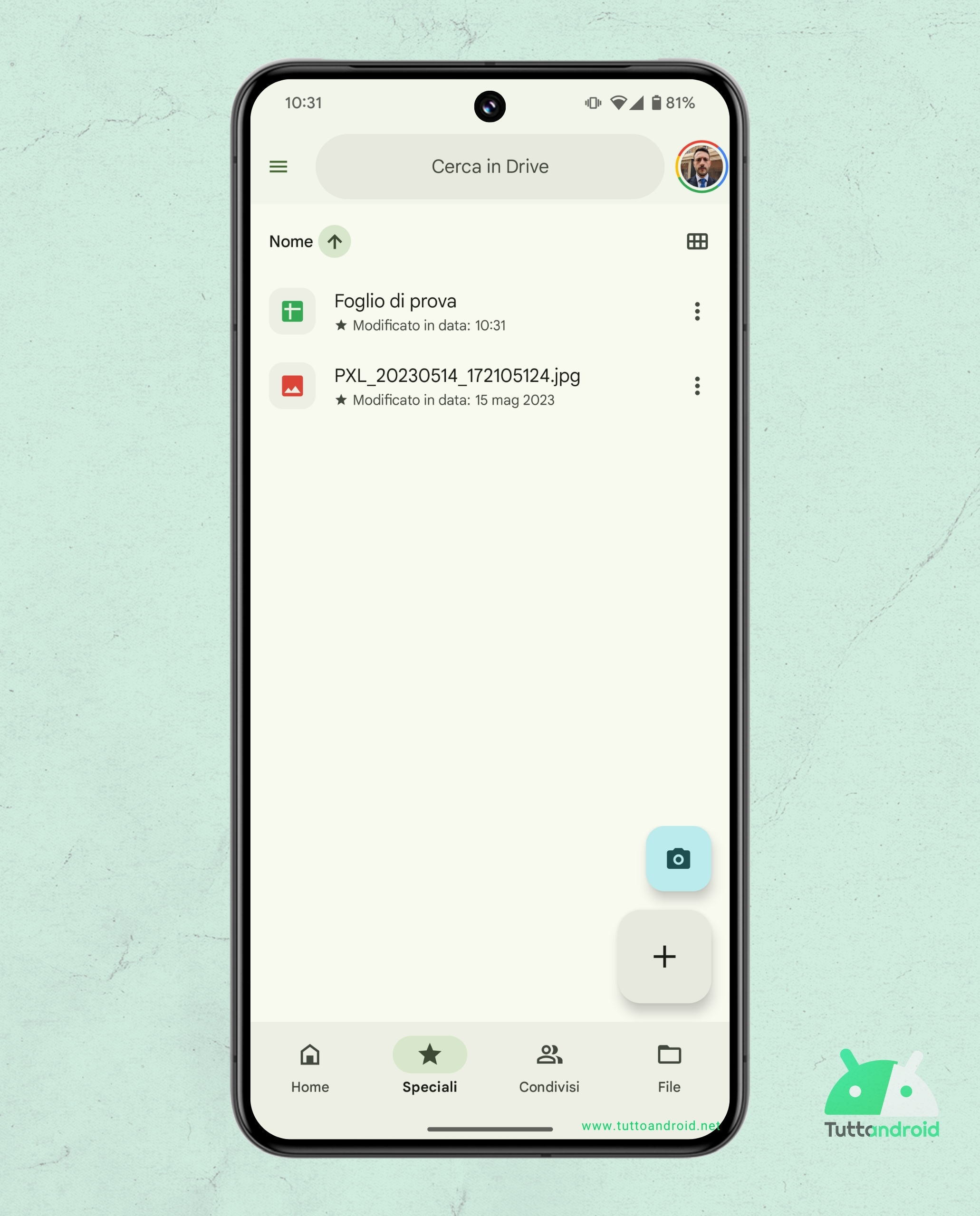 Google Drive V2.25.310.0 - Bar de recherche M3E