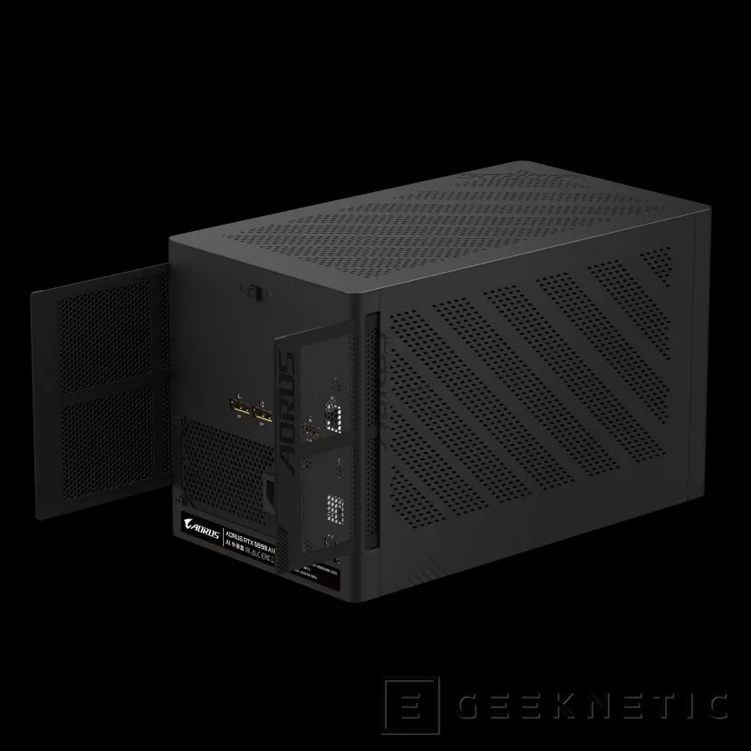 Gigabyte GPU externe geeknétique qui comprend un NVIDIA RTX 5090 et une grande connectivité 4