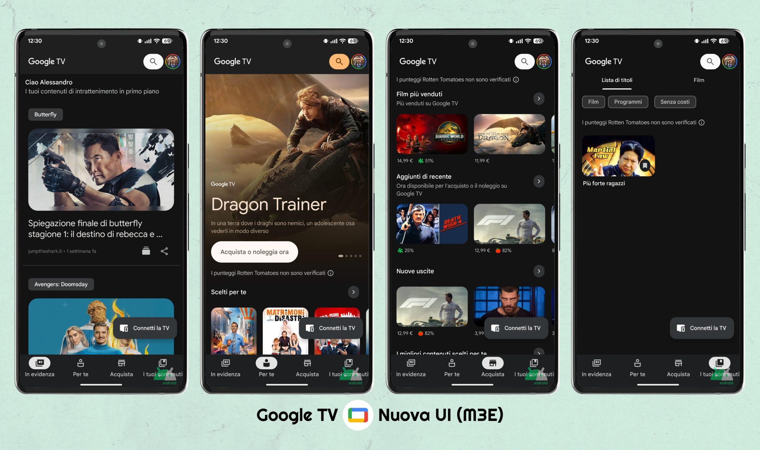 Google TV V4.39.3507 - Présentation de l'interface utilisateur